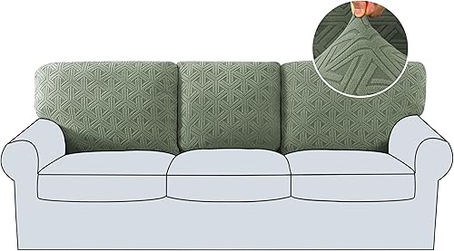 Miniatura 46 de H.VERSAILTEX 2025 Funda de sofá de jacquard de 1 pieza, fundas de sofá de alta elasticidad, protector de muebles antideslizante, funda de sofá suave