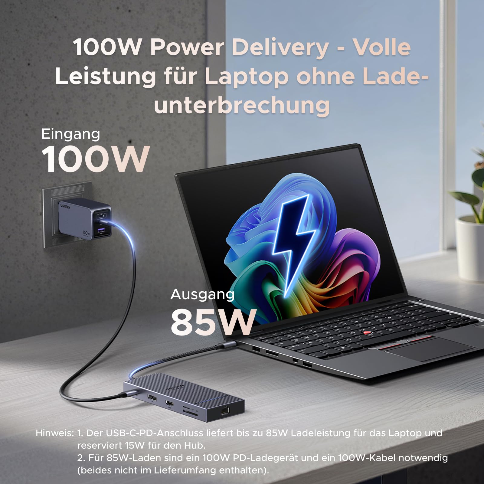 UGREEN Revodok Pro 2111 Docking Station 2 Monitore HDMI DisplayPort 4K@120Hz 10Gbps USB-C USB-A SD/TF LAN Audio 100W PD