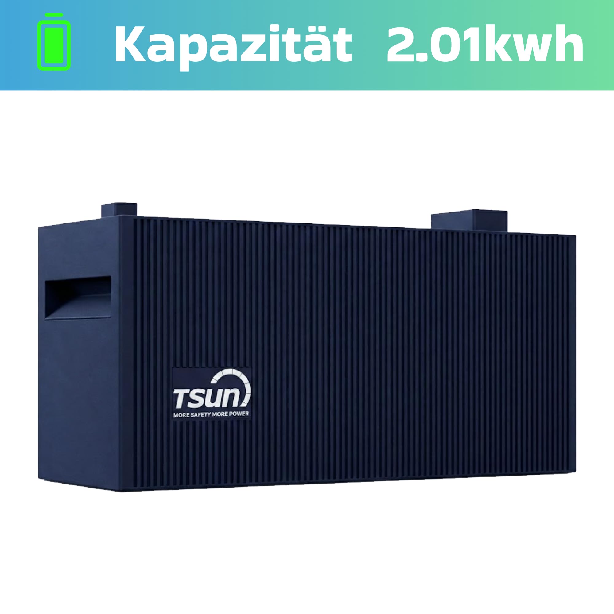 TSUN SOLARCAN Erweiterungsspeicher TSOL-DB2000Lite 2 kWh Solarspeicher LiFePO4, IP65, 2400 W PV Eingang, DC-gekuppelte Batterie für Balkon, Dach & Haus, Solarakku