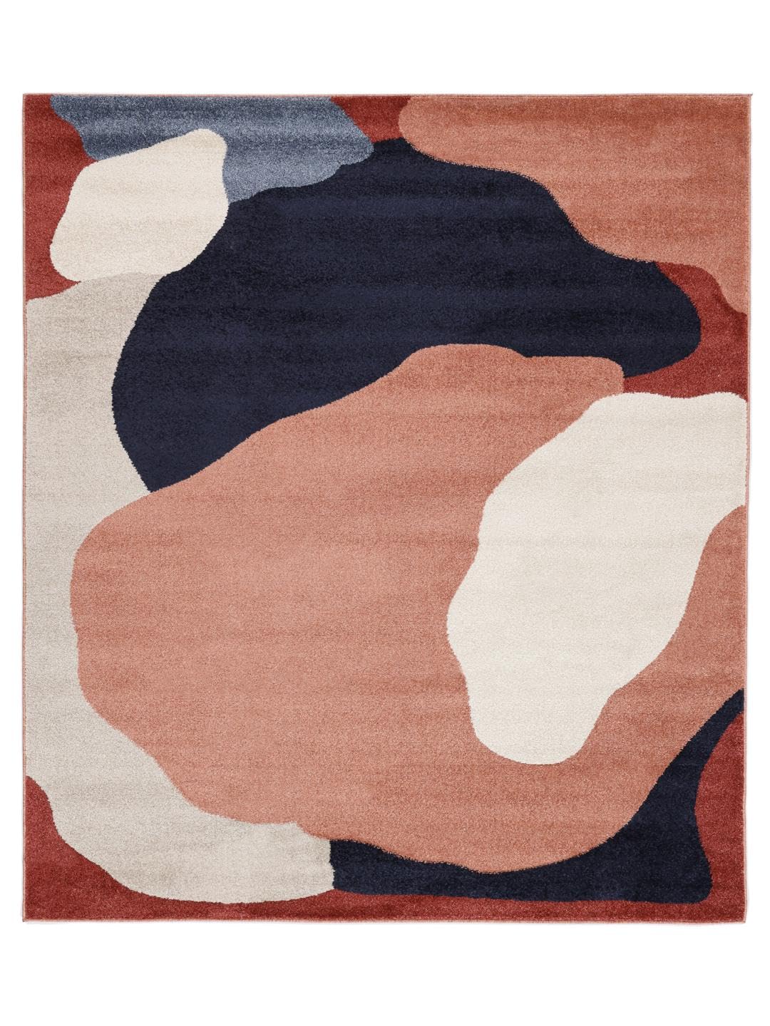 RugVista Big Sur, Tappeto, Moderni, 240 x 300 cm, Rettangolare, Pelo medio, Lavabile solo a secco, oeko_tex_100, Terracotta/Navy