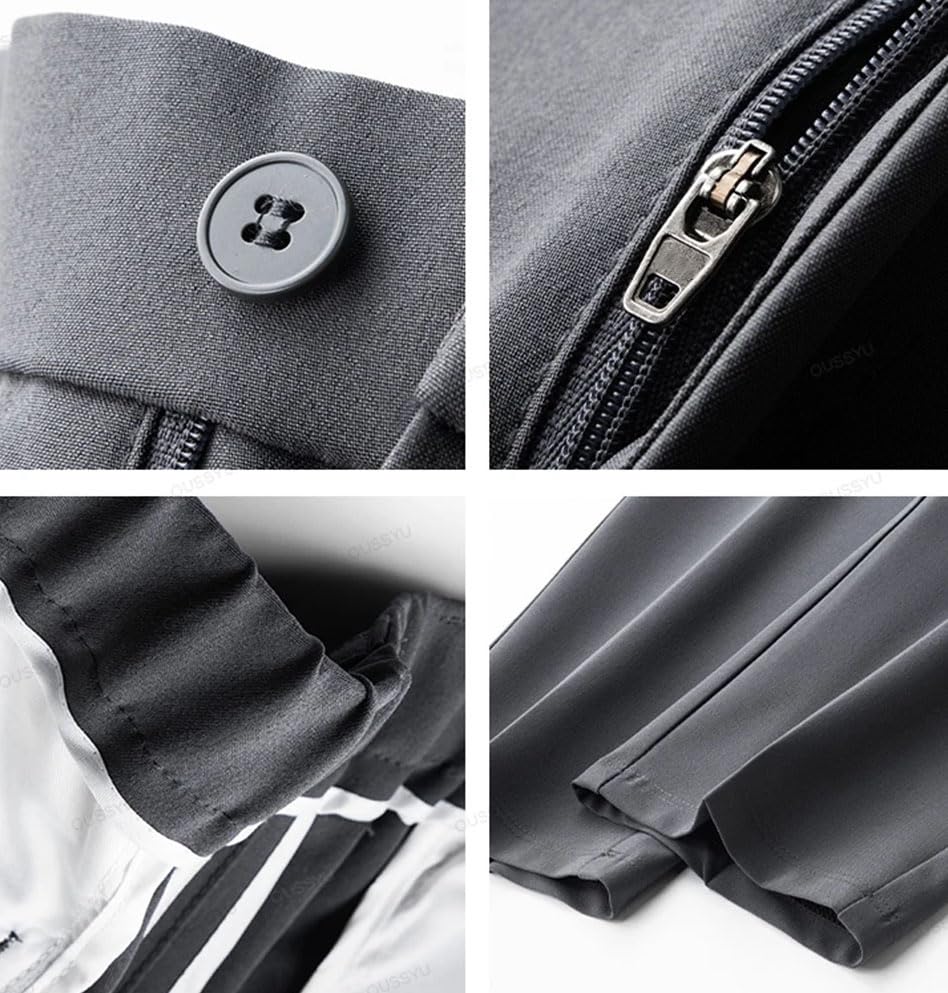 Men's Spring Casual Pants - Business Elastic Waist Korean Style Trousers Plus Size4