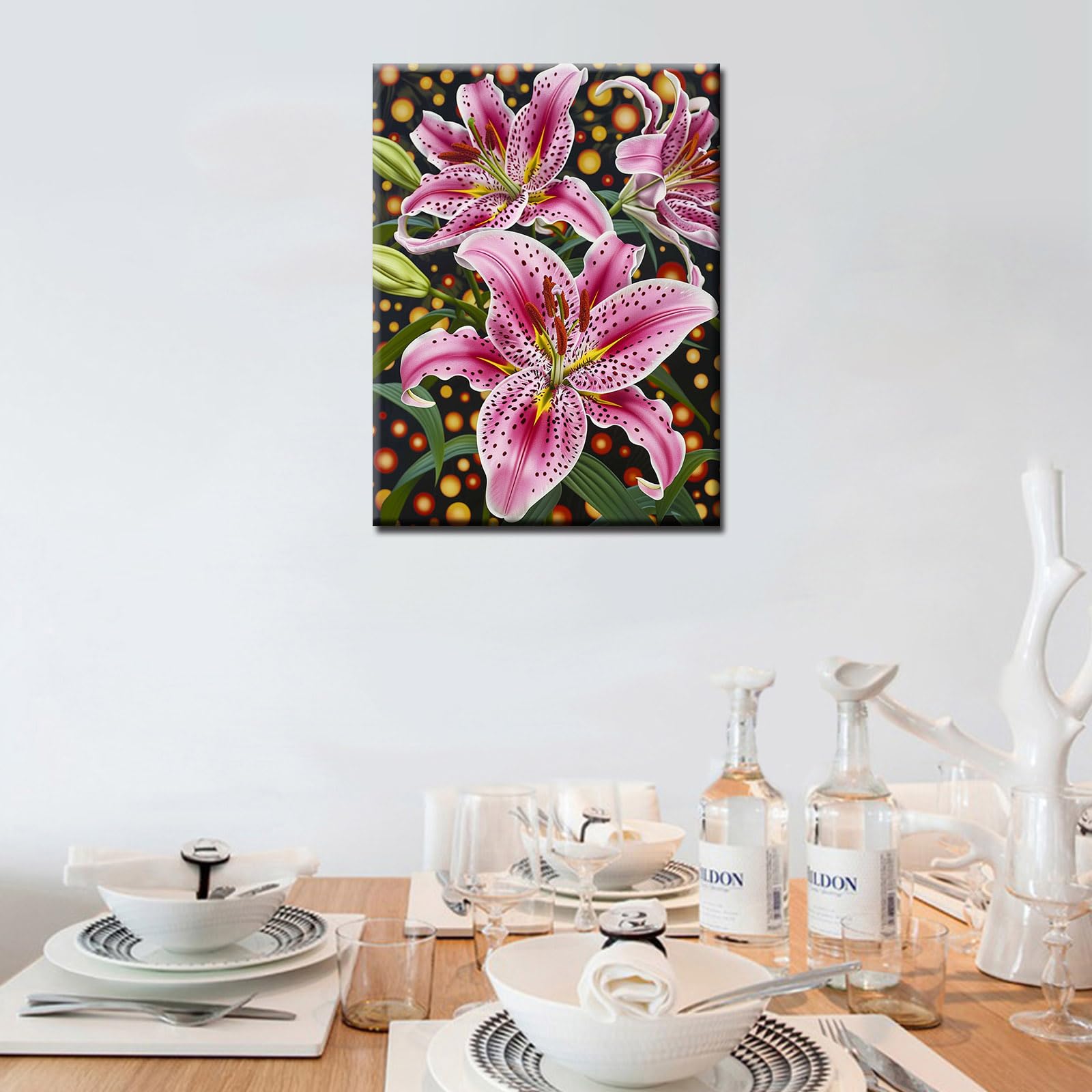 floral art✼•• Amazon.com: Lilly Flower Diamond Painting DIY 5D, Numbering Kit