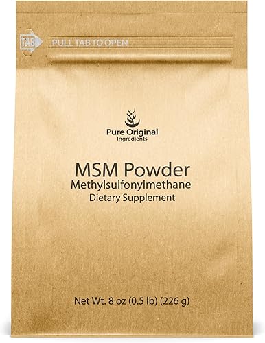 PURE ORIGINAL INGREDIENTS Metilsulfonilmetano (8 oz) MSM, azufre natural, suplemento dietético