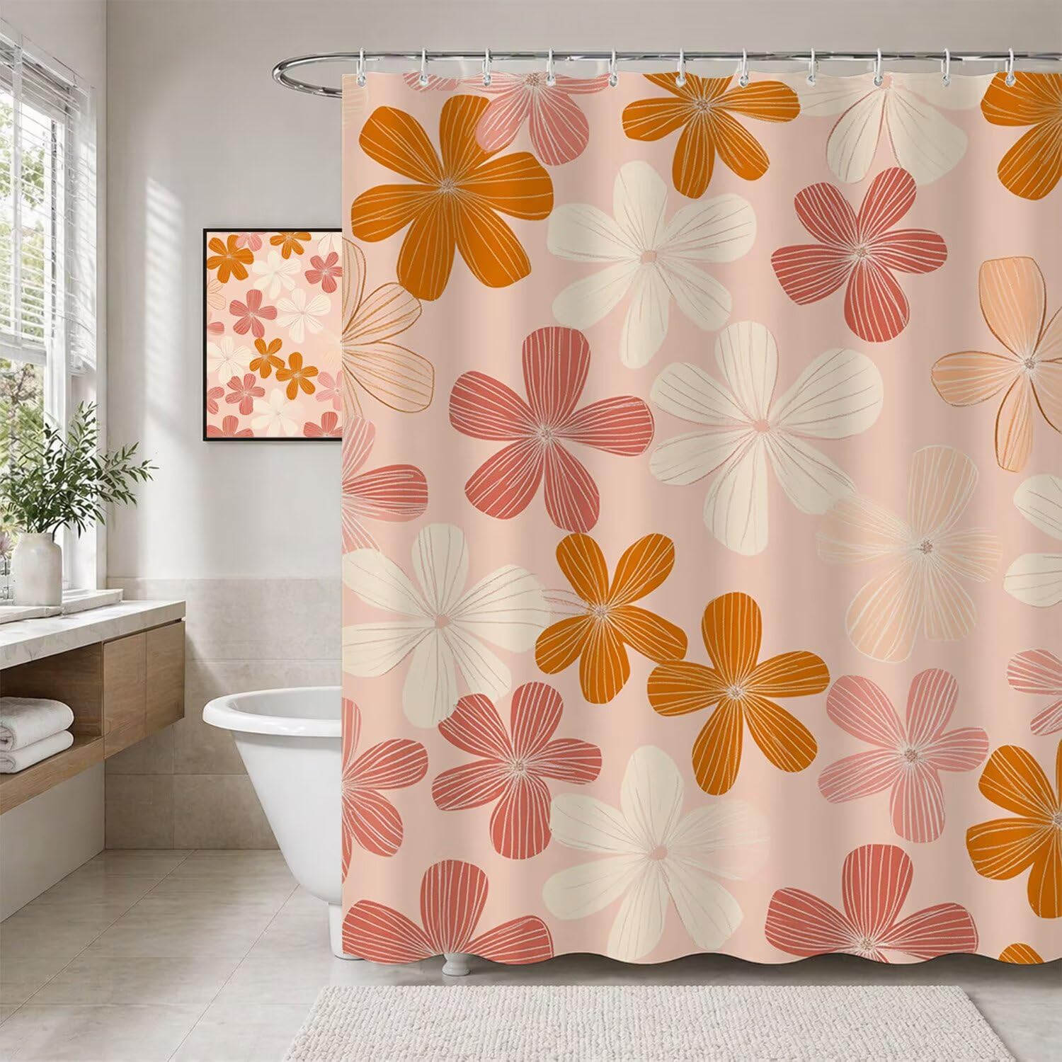 Rideau douche imperméable lilas fini les inondations de salle de bain 180x180