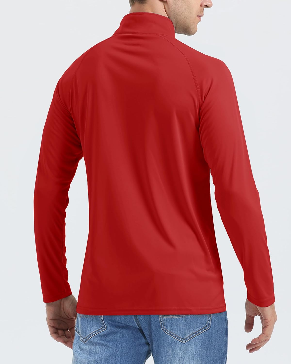 Boladeci Men's UPF 50+ Sun Shirts 1/4 Zip Long Sleeve SPF UV Protection Lightweight Quick Dry Quarter Zip Golf Shirts - Image 4