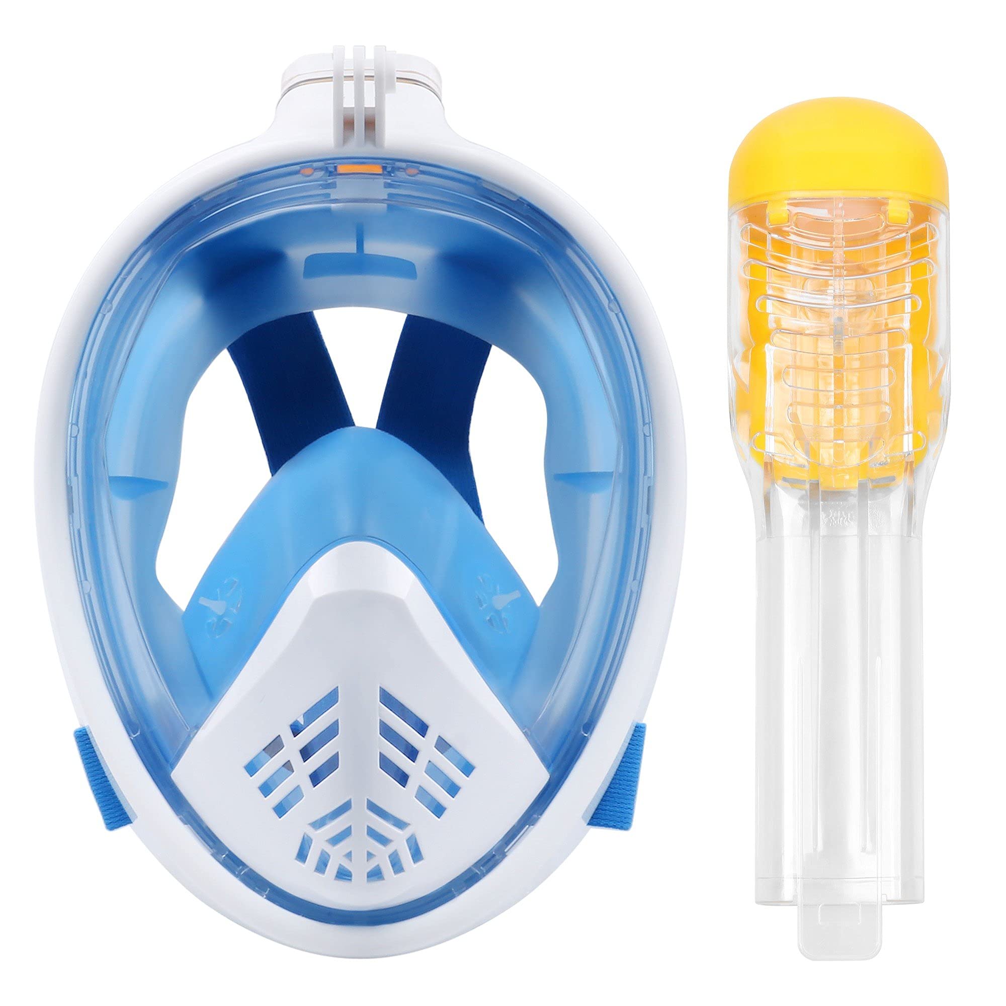 Masque De Plongée Intégral Anti-Buée, pour Plongée sous-Marine, Natation, Entraînement, Bandage Respirant, Tube, Vert, Grand（Black 1-S）