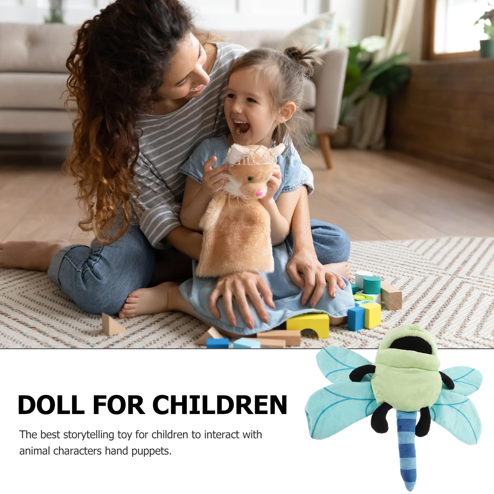 HEMOTON Marioneta de Mano de Peluche de Insecto Adorable para Niños Relleno de Algodón PP y Felpa, Experiencia Inmersiva y Realista para Juegos Creativos