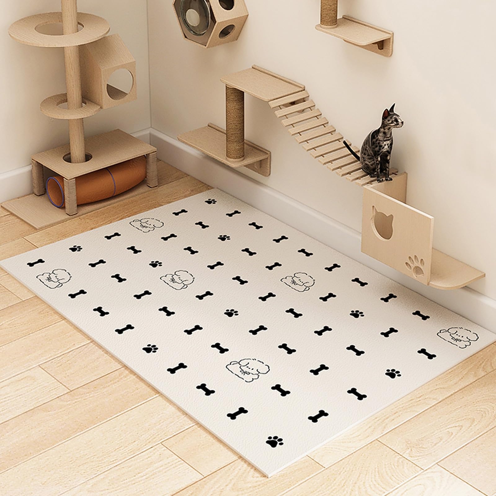 Tappetino Riutilizzabile per Urina per Animali Domestici, Tappeto per Gattonare, Impermeabile Pet Placemat, Cuscinetti per Cani, Antiscivolo per Cuccioli, Proteggere Il Pavimento(100x200cm)