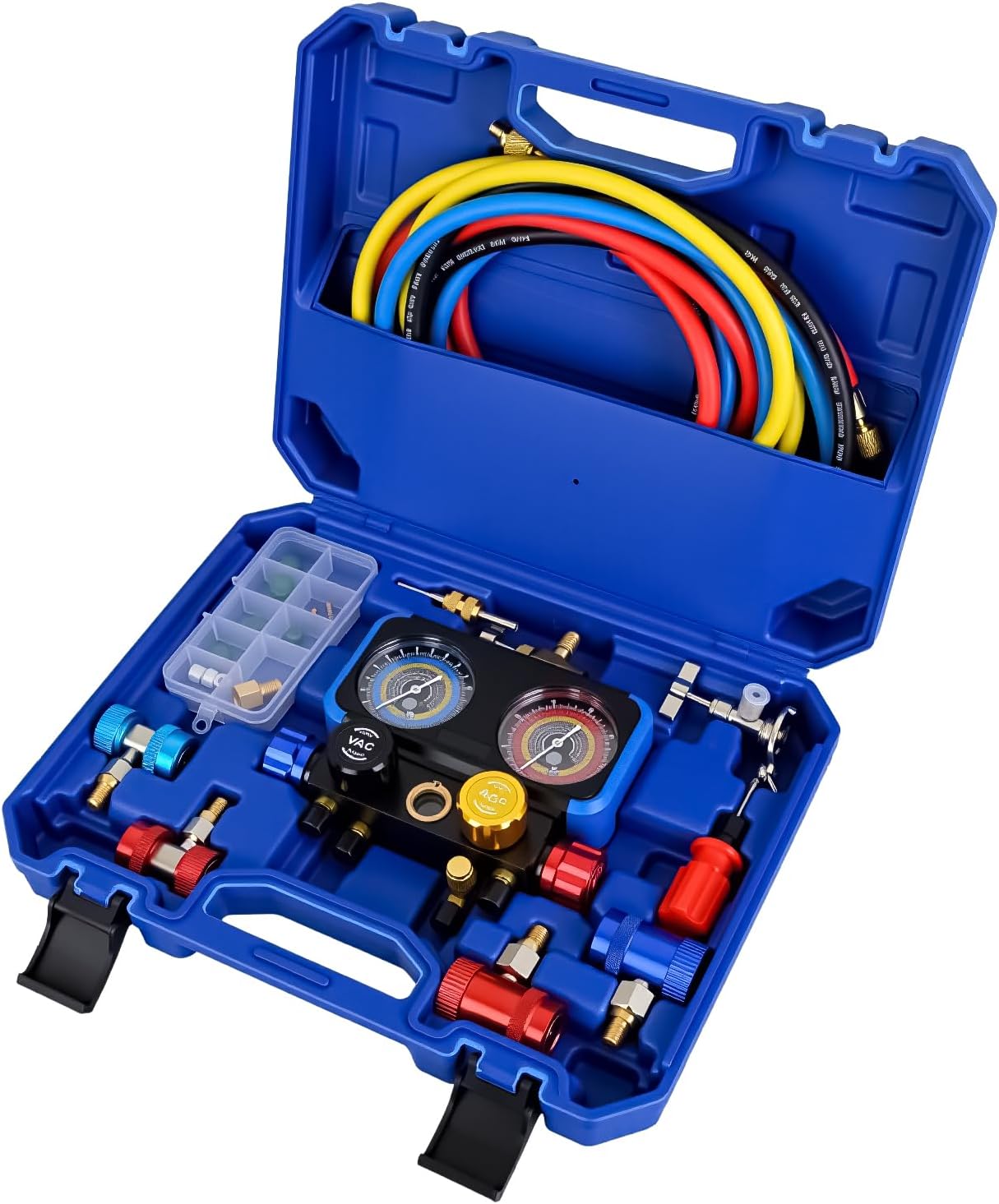 Set de Manómetros Nilight 4 Vías para R1234yf R134a R404A