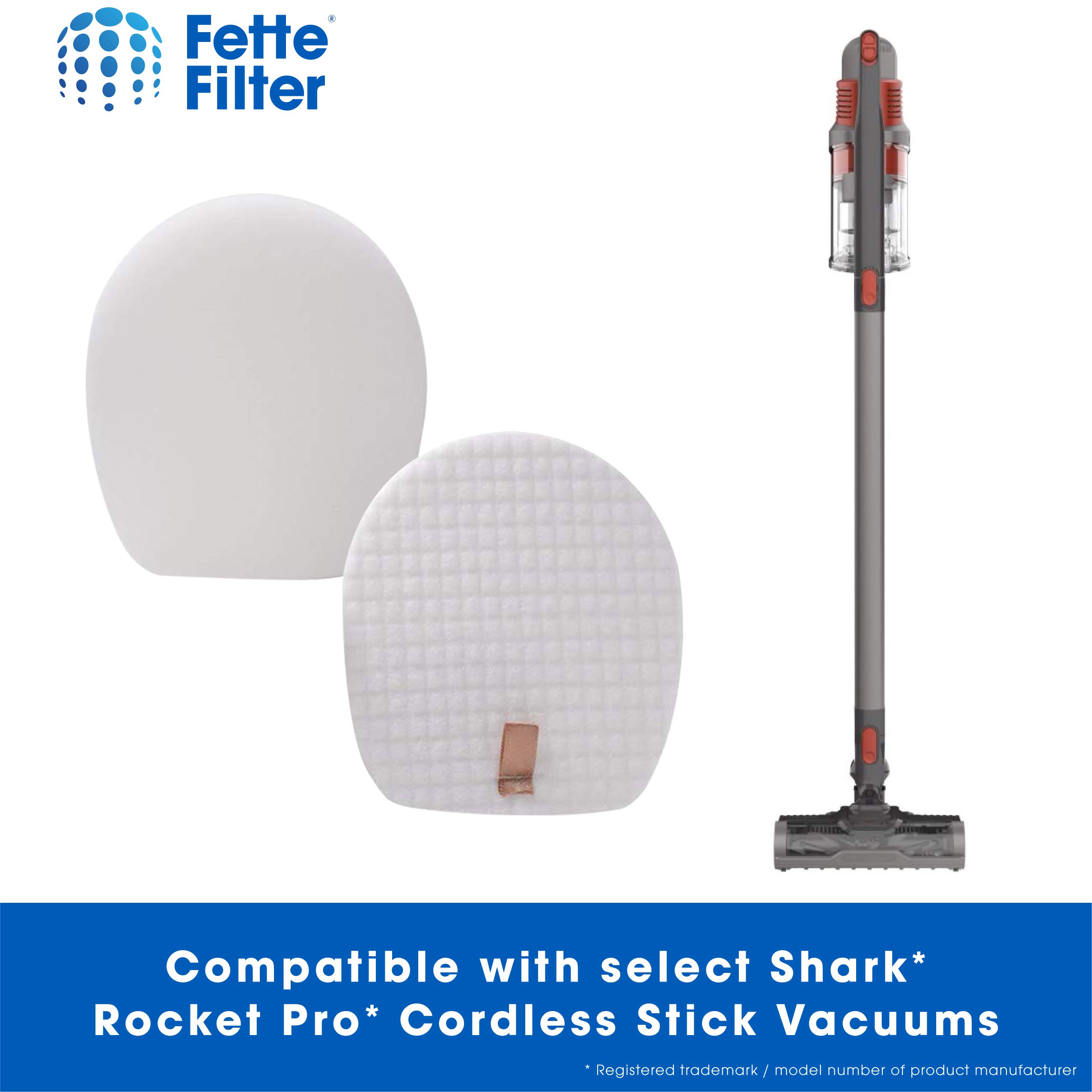 Fette Filter - 617FJ140 Premium Pre-Motor & Felt Filter Kit for Select Shak Rocket Pet Pro Vertex Cordless Stick Vacuum Model Series of IX IZ QZ UZ UZ Part Number 617FJ140 (6 Kits)