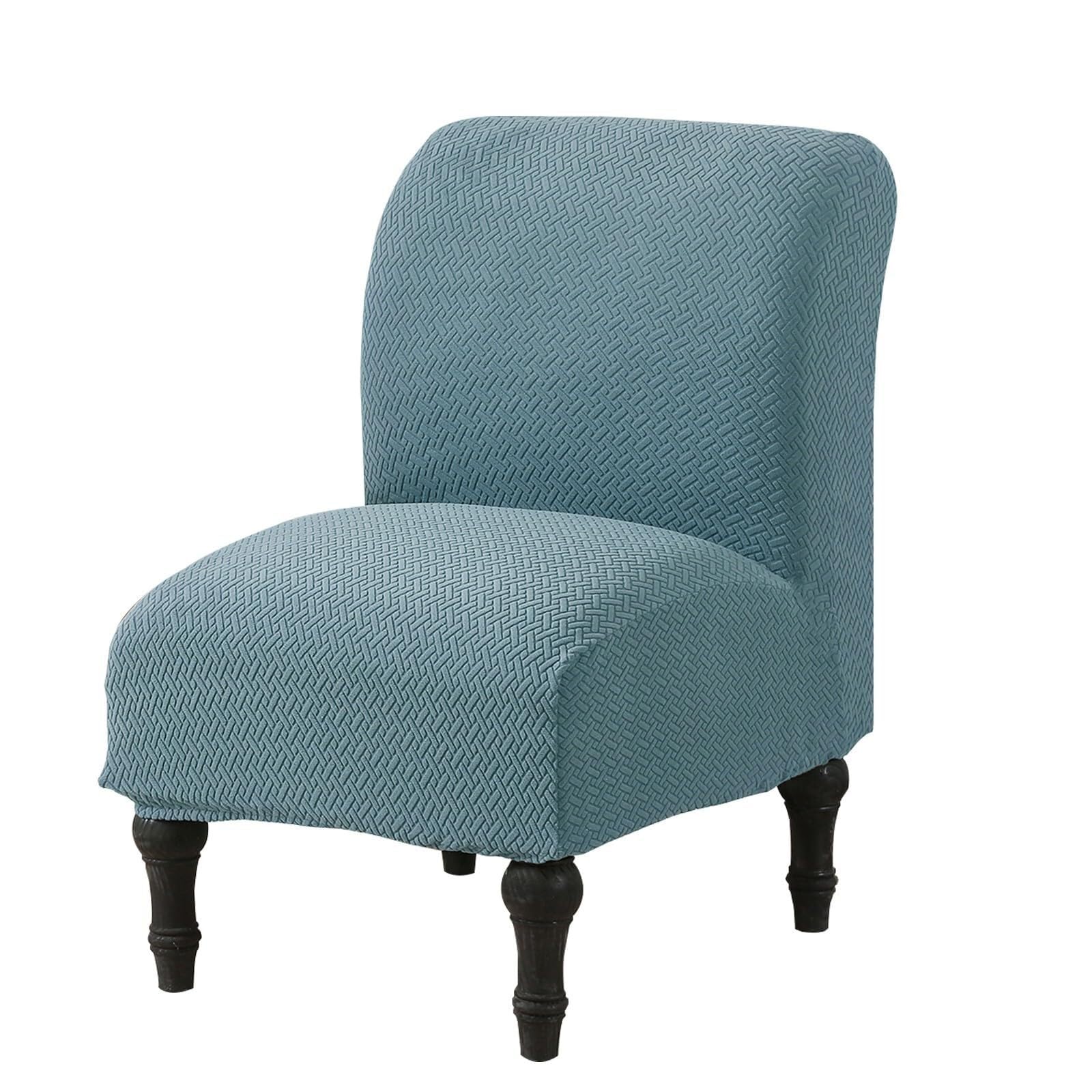 BEIWOSHA Armless Chair Slipcover Stretchy Jacquard Accent Chair Covers Universal Removable Couch Covers for Accent Chairs Living Room Slipper Chair Slipcover