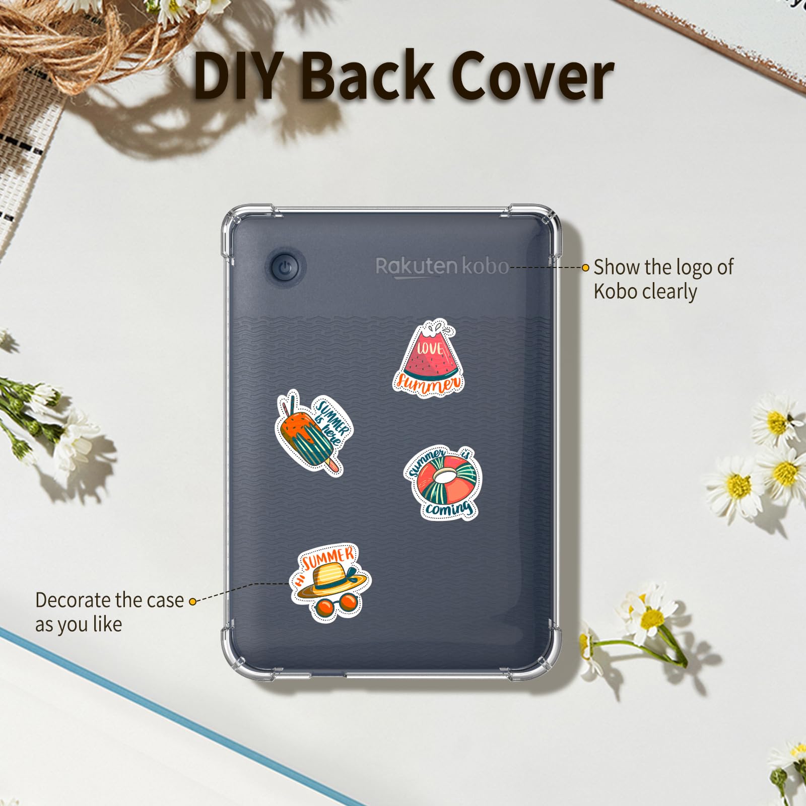 Vancle Étui pour Kobo Clara Colour(2024) & Kobo Clara BW(2024) & Kobo Clara 2E (2022) 6" Housse avec Coins renforcés Étui pour Clara 2E Ereader Clara 2E Coque