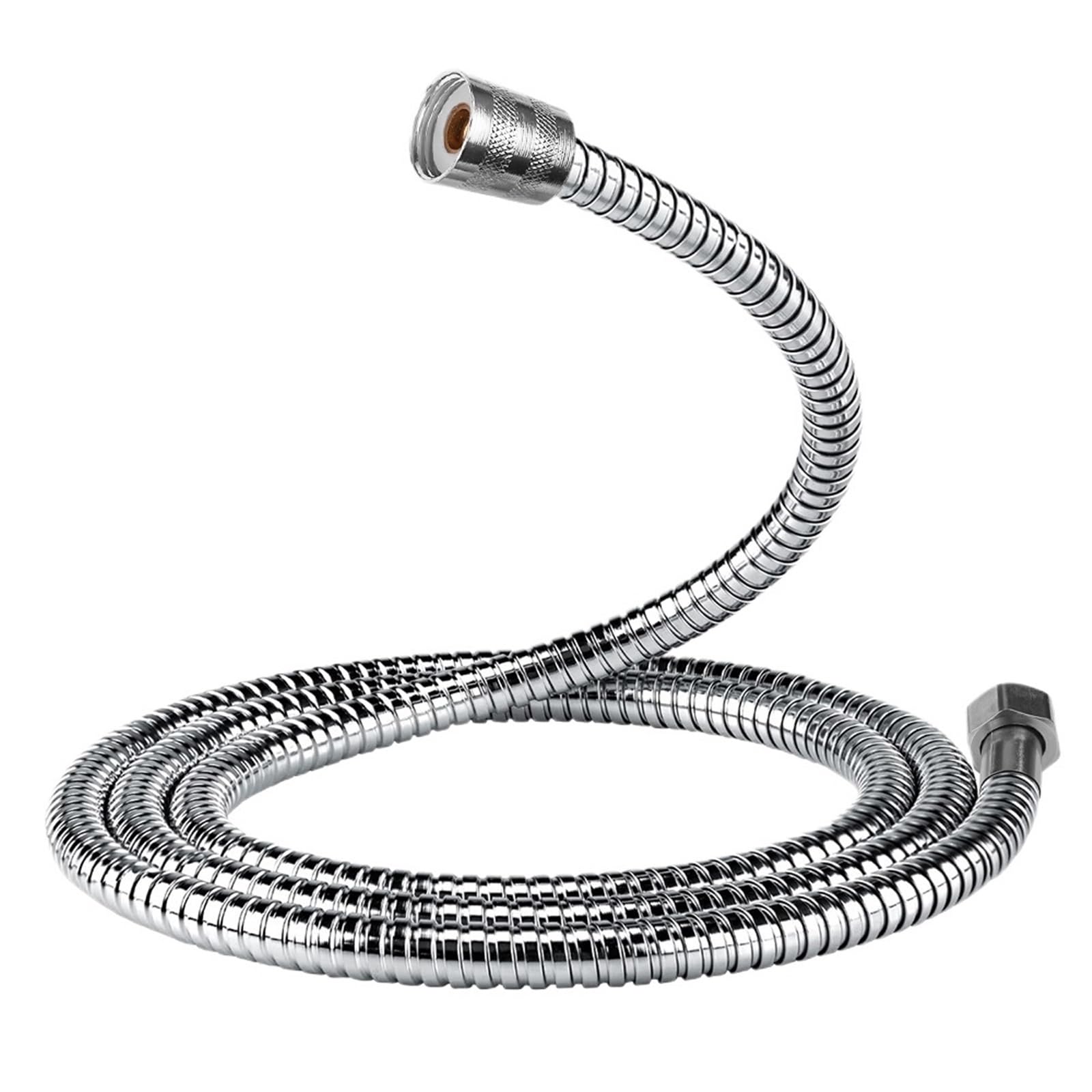 Lyxygmv Silvery Shower Hose 3/2/1.75/1.5M Stainless Steel Flexible Handheld Head Pipe Plumbing For Bathroom Accessories For Bathroom Showers(1.5M)