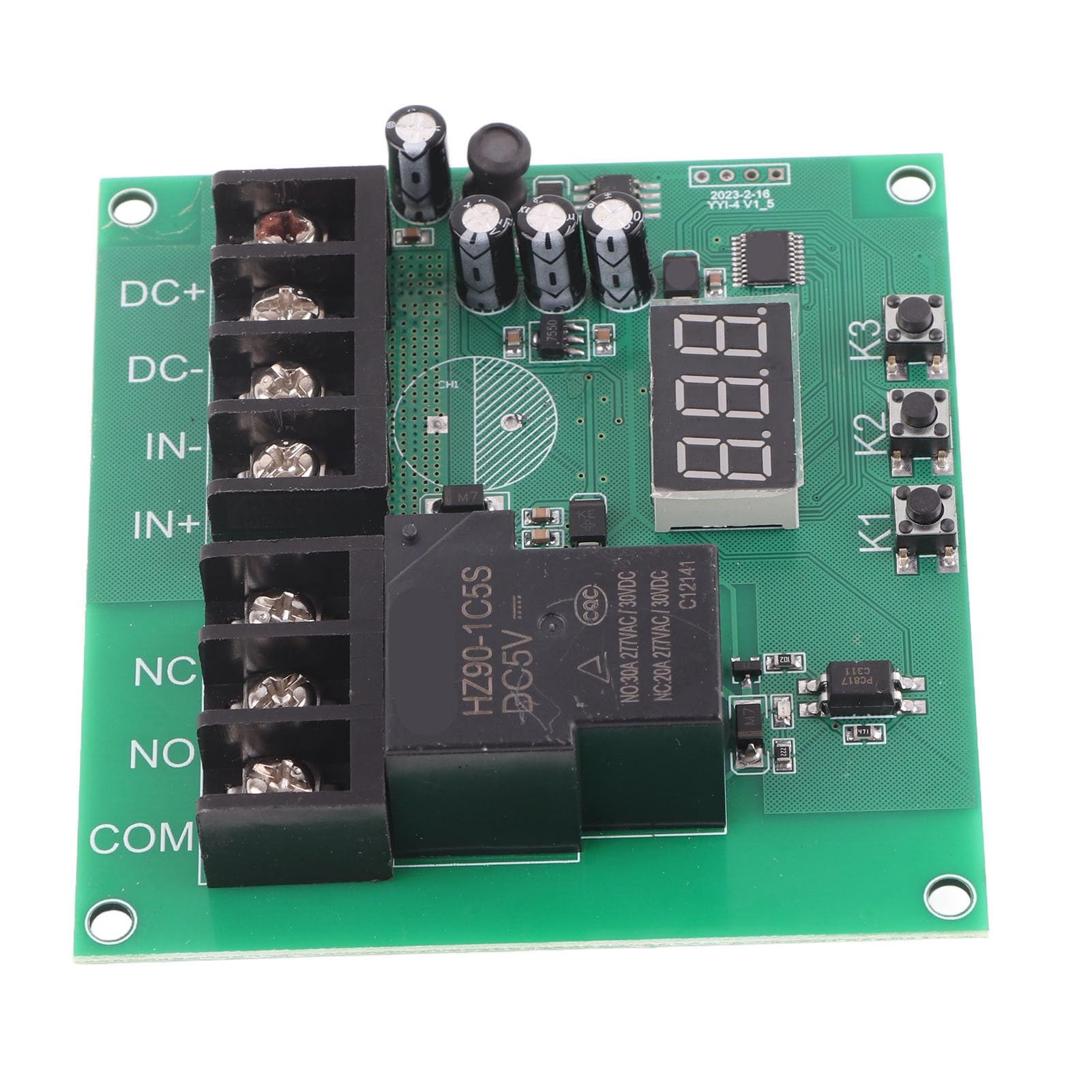 Module de Détection de Courant Continu 7-30V 0-30A, Module de Relais de Protection contre les Surintensités, Accessoire Multifonctionnel pour un Usage Domestique