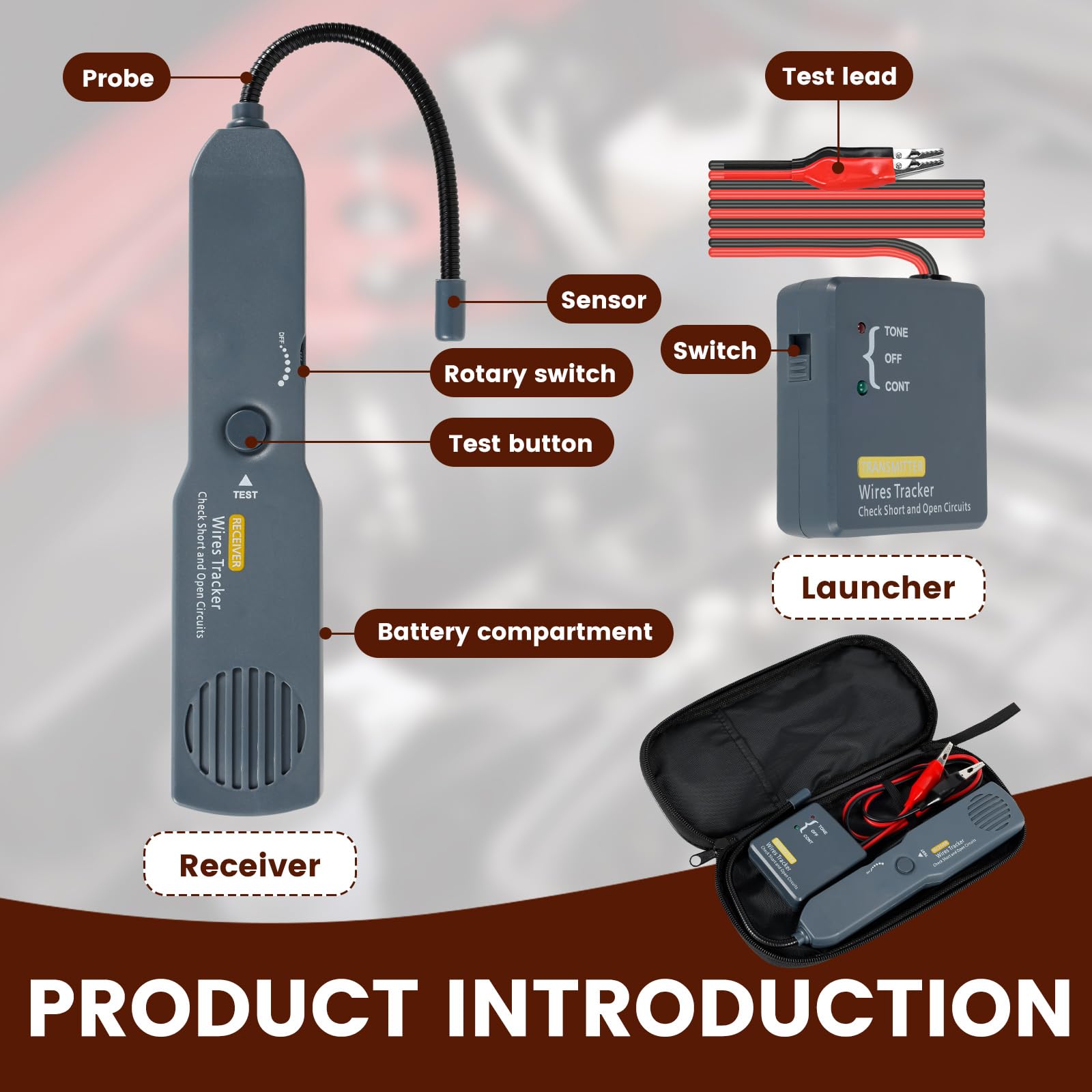 Testeur de court-circuit électrique pour véhicule, testeur de circuit pour Em415pro, chercheur de rupture de fil, sonde de détecteur, scanner de circuit électrique pour véhicule, outil de - 5