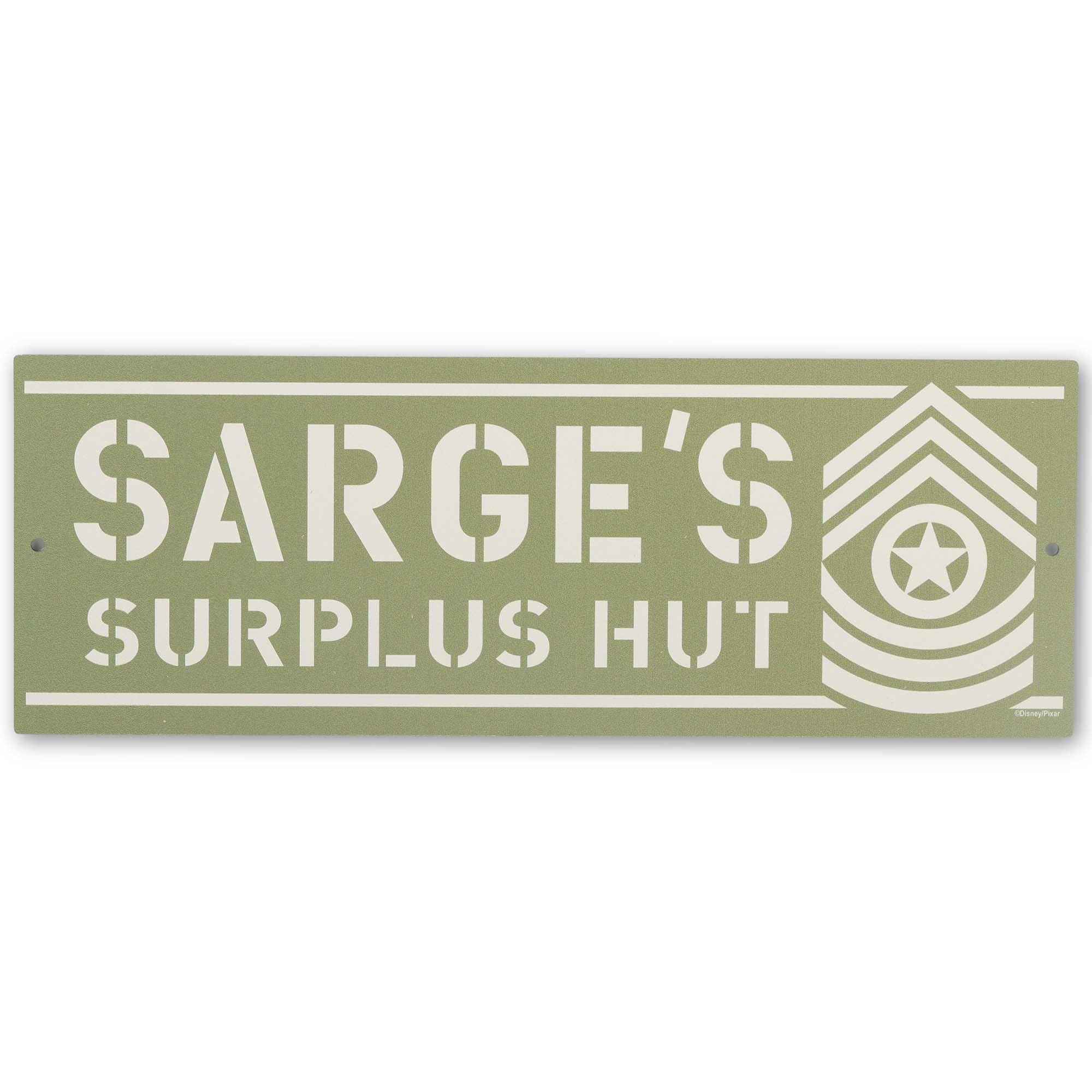 Amazon.com: Disney Pixar Cars Sarge's Surplus Hut Metal Wall Decor