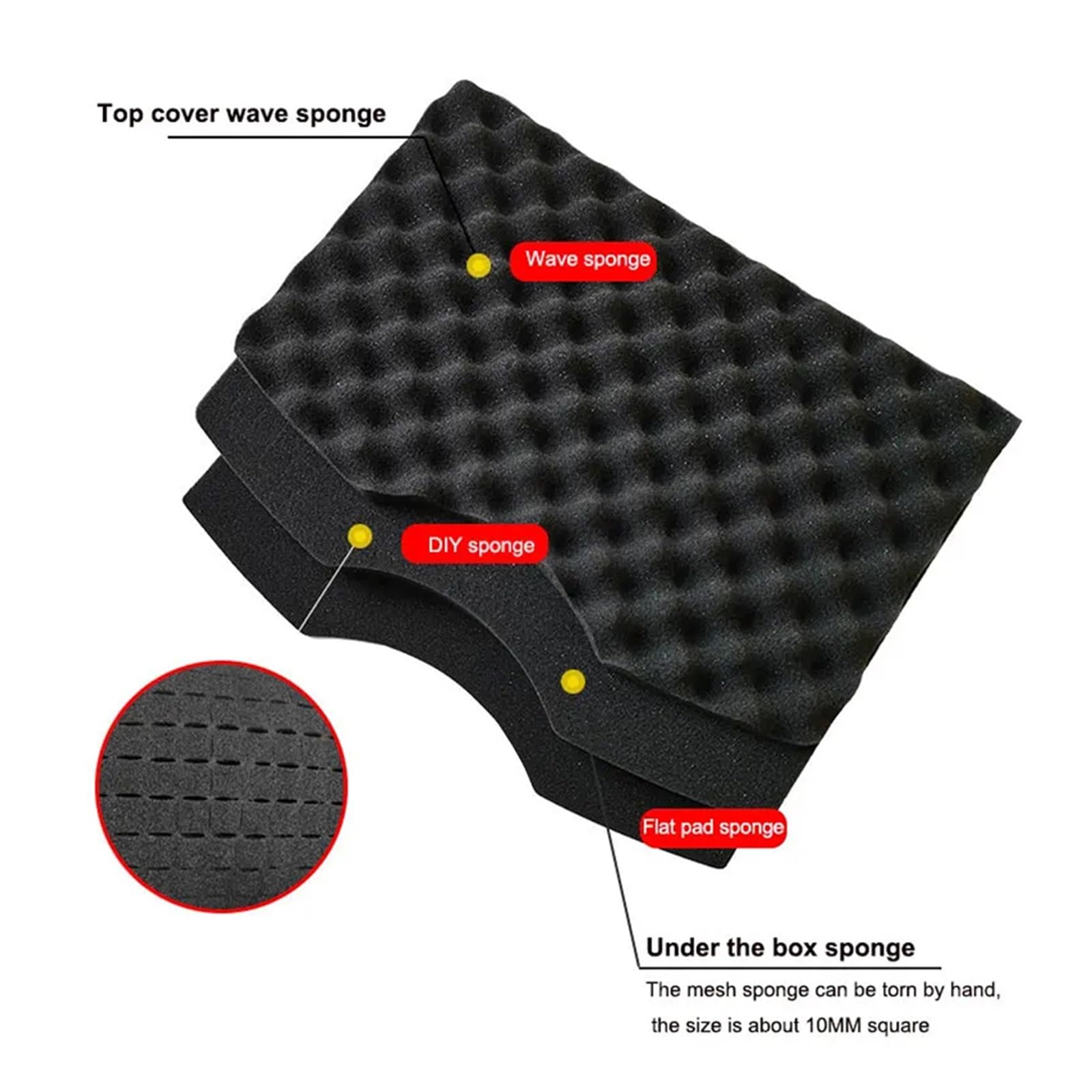 Cassetta Attrezzi Vuota Valigia Cassetta degli attrezzi con spugna completa in plastica portatile Valigetta for strumenti di sicurezza(400x350x100mm)