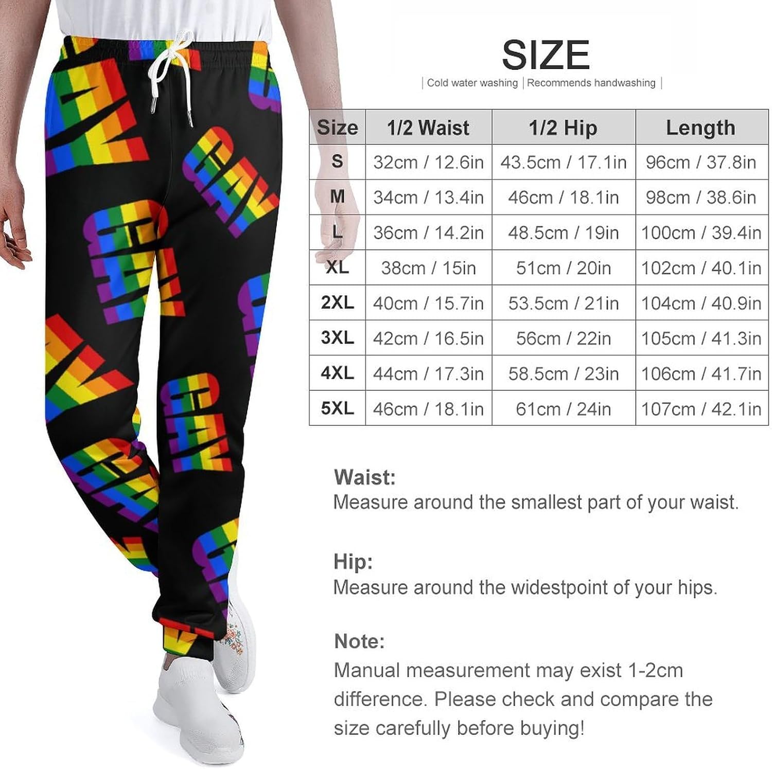 Gay Prouds-Rainbow LGBT Men's Sweatpants Novelty Jogging Pants Sports Running Bottoms Trousers Women