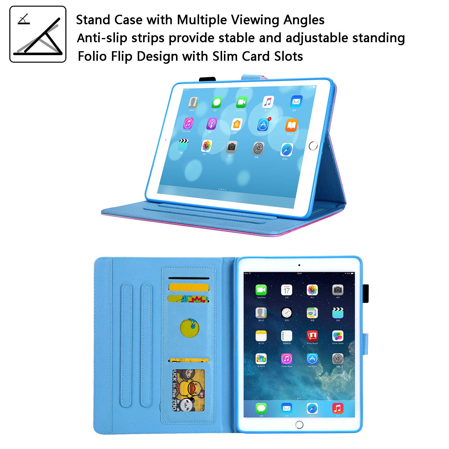 Ultra Slim Smart Cover For IPad Mini 4 & 5 – Folding Synthetic Leather Case