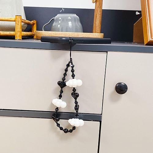 Miniatura 4 de AOERUN dije de lindas cuentas acrílicas tipo kawaii hecho a mano para teléfono celular, colgante, correa de muñeca estilo año 2000 (Y2K)