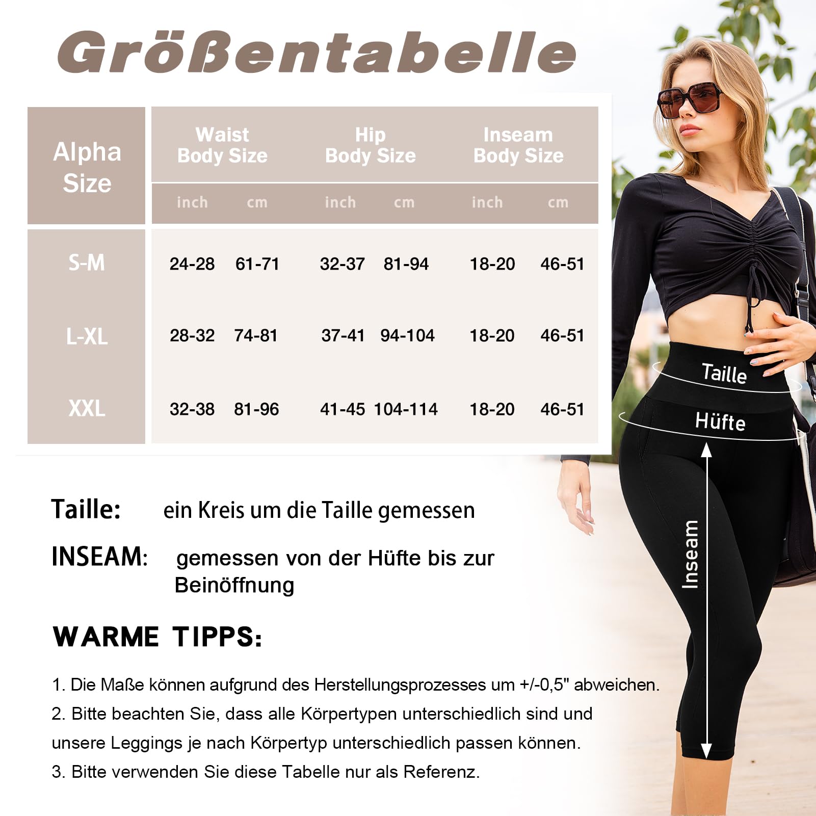 Capri Legging 3/4 pour femme avec poches, taille haute, pour yoga, fitness, cyclisme