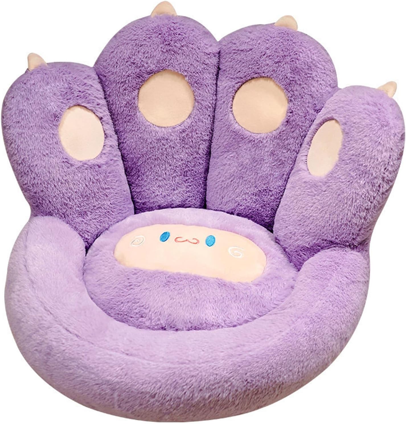 DitucuCat Paw Cushion Lazy Sofa Chair 18 inch Comfy Kawaii Plush Bear Paw Warm Floor Pillow Cute Seat Pad for Bedroom Decor Purple