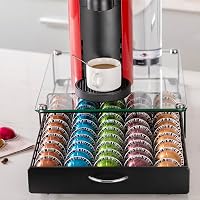 Rice rat Nespresso Vertuo kapszulatartó fiók üvegajtóval, 50 kapszulás polc 2