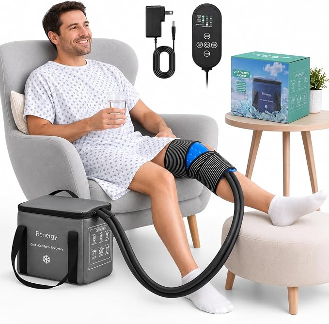 Renergy Portable Cold Therapy Machine for Knee Replacement with Adjustable Temperature