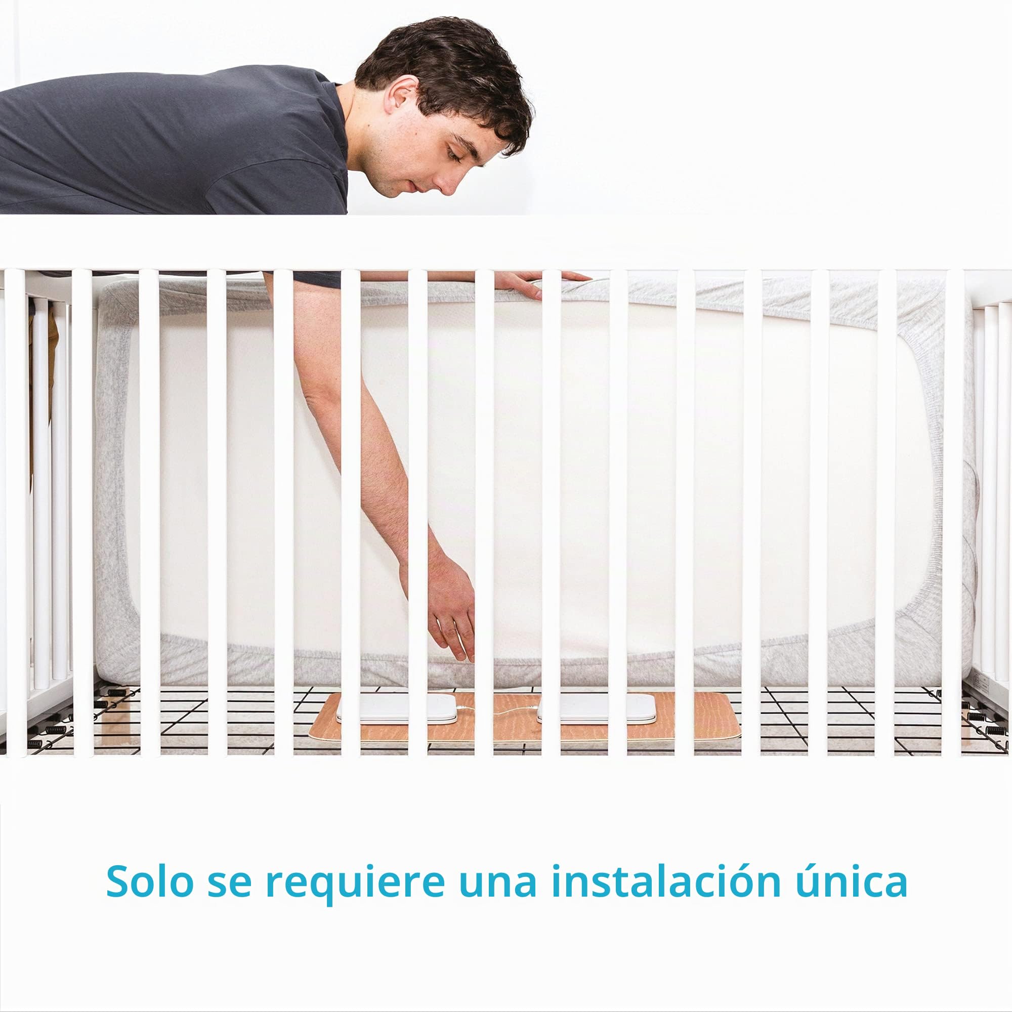Angelcare SmartSensor Pro 2, monitoreo 2 en 1: Audio + Movimiento con Alfombrillas de Sensor inalámbricas, visualización de Temperatura Ambiente