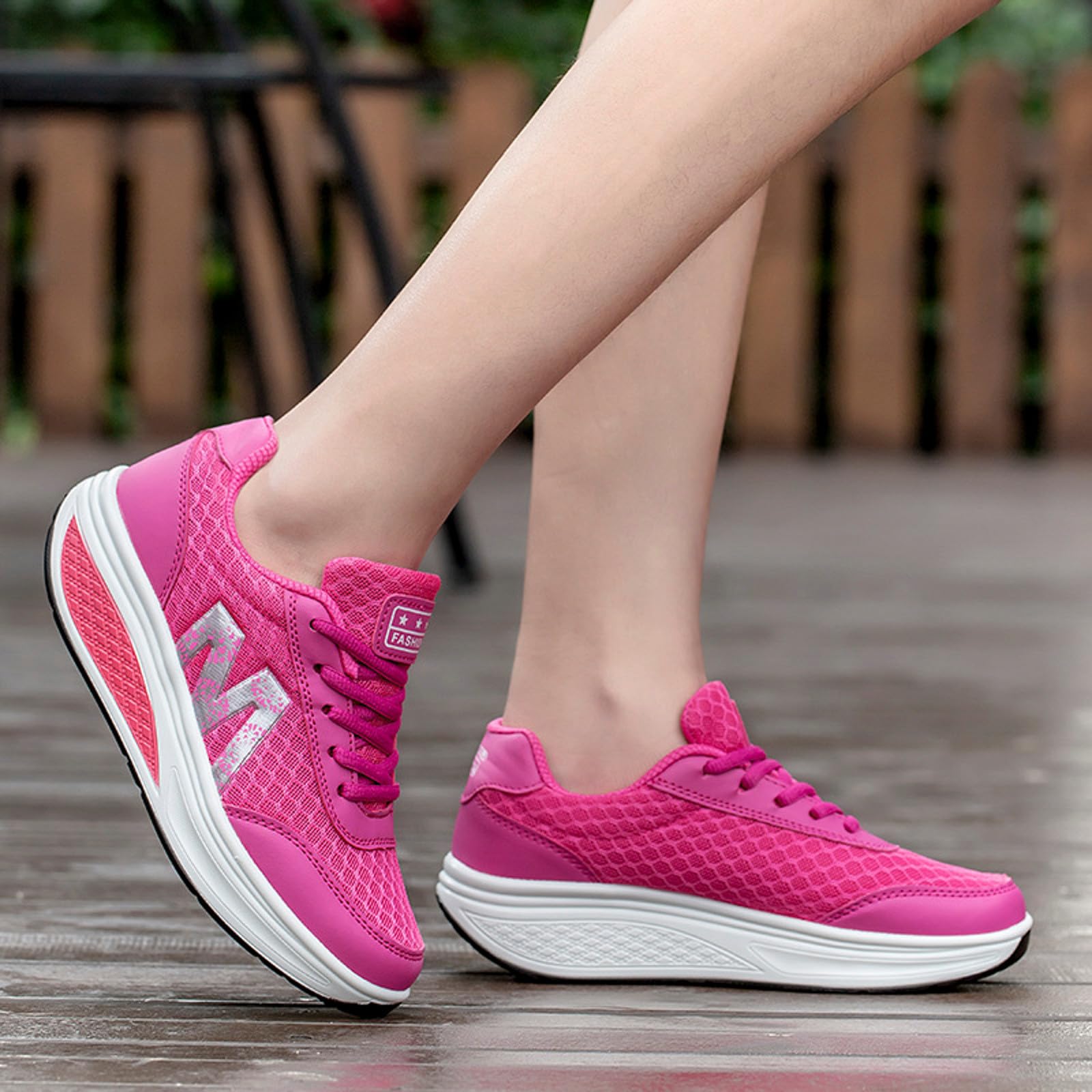 Genérico Zapatillas Ortopédicas para Mujer de Bajas Diseno Moderno Confort Outdoor Fitness Plataforma Ligeras Deportivas con Suela Alta Ideales Primavera-Verano