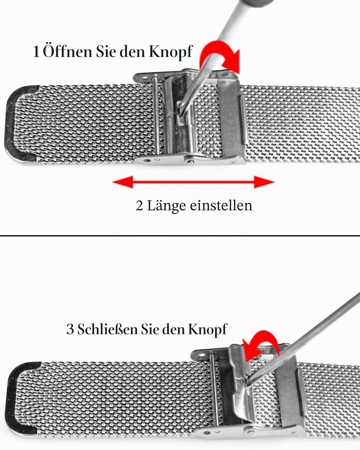 Paar Uhren Analog Quarz Edelstahl Wasserdicht Mesh Ultradünne Set für Sie und Ihn