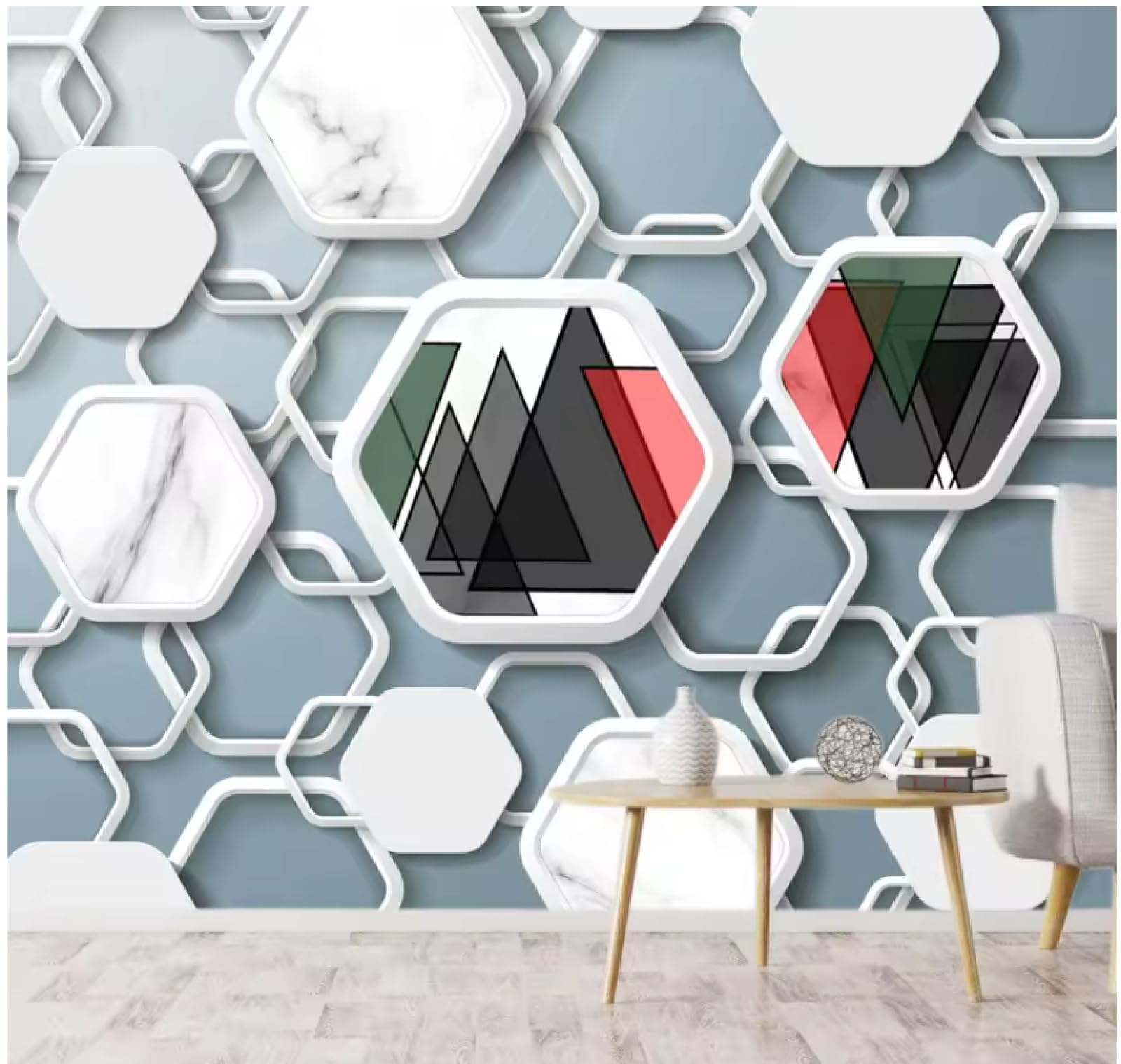 Tapeta sypialnia ściany geometryczny wzór salon dekoracja tapety ścienne wystrój domu tapeta 3D, 3D, 300 x 210 cm