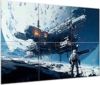 Vista 29 de JBER Paneles acústicos artísticos, paneles de pared acústicos de 72 x 48 pulgadas, arte de pared absorbente de sonido, paneles acústicos