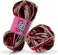 Vista 17 de Me encanta este ovillo de hilo grueso y voluminoso para ganchillo y tejer – ovillo de hilo suave – 100 yardas de hilo 100% acrílico para tejer