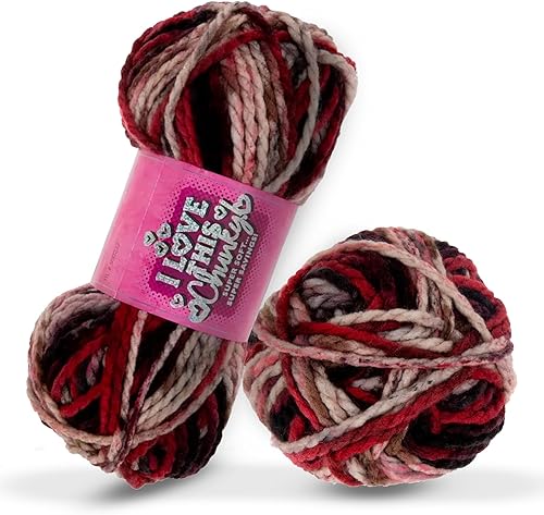 Miniatura 17 de Me encanta este ovillo de hilo grueso y voluminoso para ganchillo y tejer – ovillo de hilo suave – 100 yardas de hilo 100% acrílico para tejer