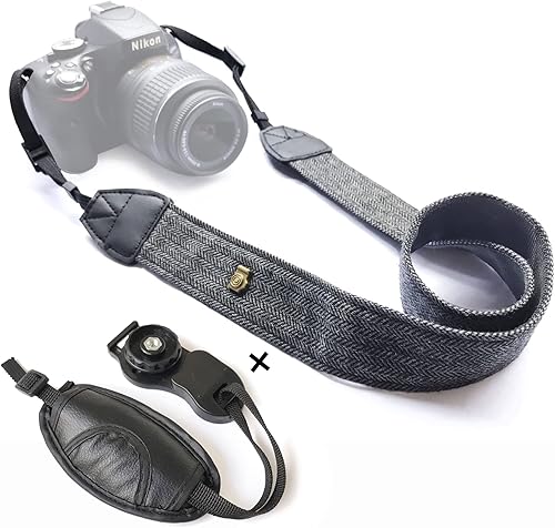 Miniatura 8 de Correa Alled para cámara, para usar en el hombro o cuello, suave estampado retro y colorido, ideal para cámaras DSLR Nikon, Canon, Sony, Olympus