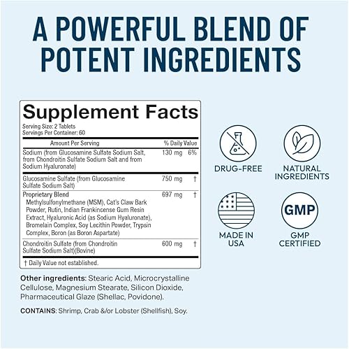Miniatura 6 de Suplemento avanzado de apoyo para huesos y articulaciones  Promueve la función saludable de las articulaciones y el alivio de las molestias en las