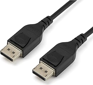 StarTech.com 2m VESA Certified DisplayPort 1.4 Cable - 8K 60Hz HBR3 HDR - 6ft Super UHD DisplayPort to DisplayPort Monitor Cord - Ultra HD 4K 120Hz DP 1.4 Slim Video Cable M/M DP Connector (DP14MM2M)