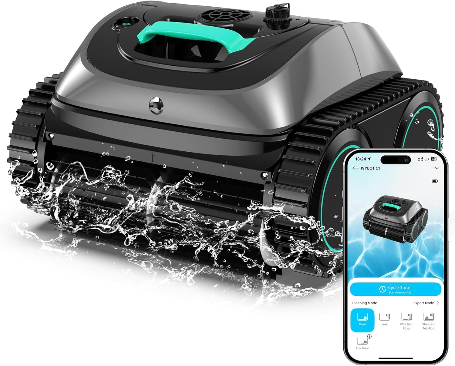 (2025 Upgrade) WYBOT C1 Pool Robot Vacuum for Inground Pools
