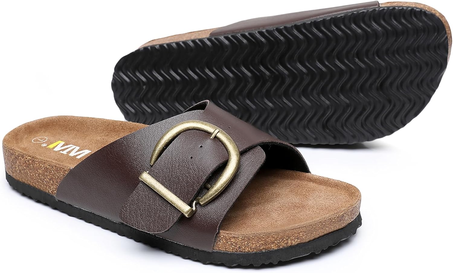 Women's Cork Footbed Sandals Cow Suede Summer Slide Sandals for Women with Adjustable Strap Buckle Open Toe Outdoor Beach Sandals 2025 - Image 7