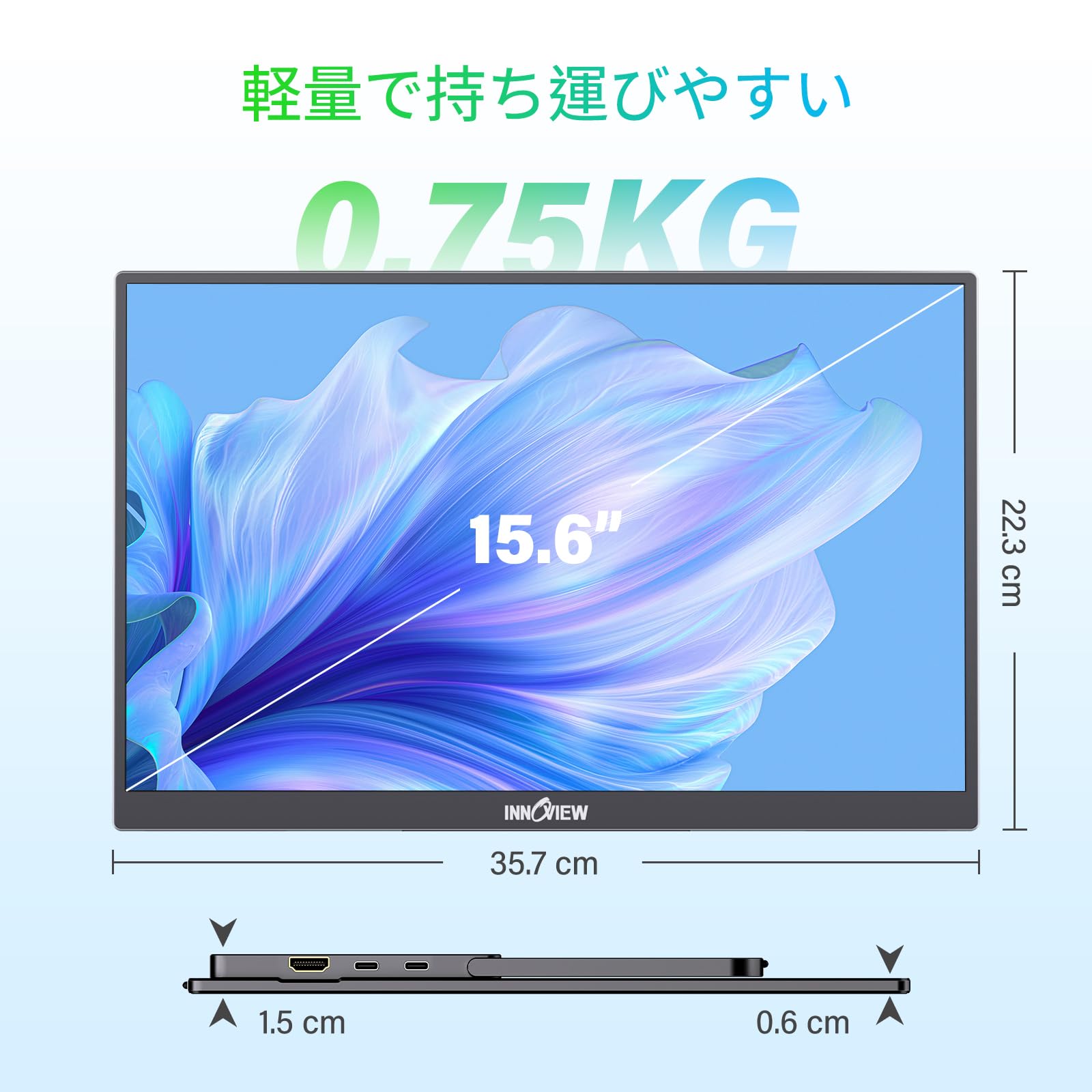 Amazon.co.jp: InnoView モバイルモニター 15.6インチ 2K モバイル
