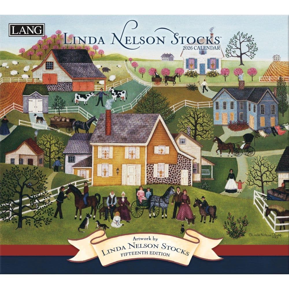 Lang Companies, Linda Nelson Stocks Special Edition 2026 Wall Calendar, 12.5'' X 14'', 12-Month Calendar with Stapled Binding
