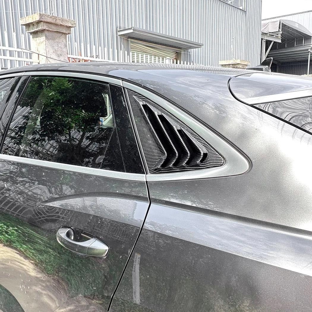Laterale Lunotto Posteriore Ala Trim Per Q3 Per F3 Sportback 2019 2020 2021 2022 2023 2024 ABS Tuning Triangolo Posteriore Finestra Ombra Spoiler Kit Corpo Vettura | Carbon Fiber look