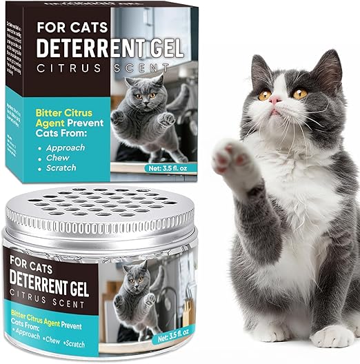 SCOBUTY Cat Deterrent Gel Beads IndoorCitrus Scent, Cat