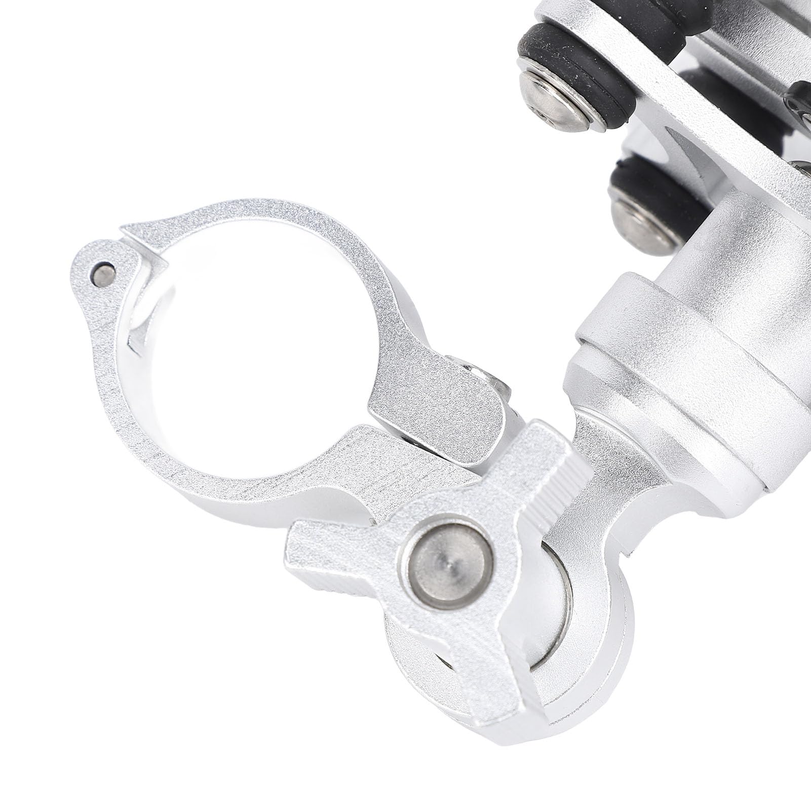 CHICIRIS Support de Téléphone pour Moto, Alliage d'aluminium Résistant aux Chocs, Angle de Réglable pour Cyclisme et Scooters (Silver)