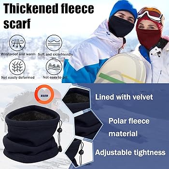 lifwimner 2 Pezzi Scaldacollo Uomo Sciarpa da Donna e da Uomo Invernale a Maglia Caldo, Scaldacollo Moto Invernale Scalda Collo Cervicali, Neck Warmer Snood(GrigioKhaki