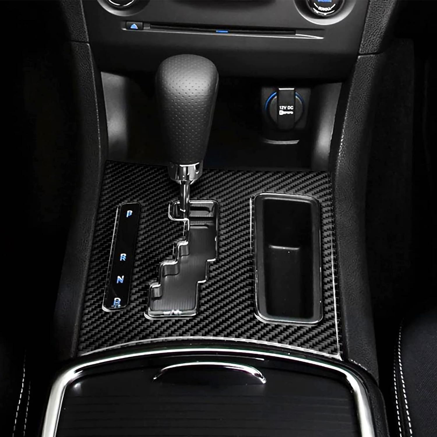 Car Gear Shift Panel Cover Decals for 2011 2012 2013 2014 Dodge Charger Accessories Carbon Fiber Interior Stickers