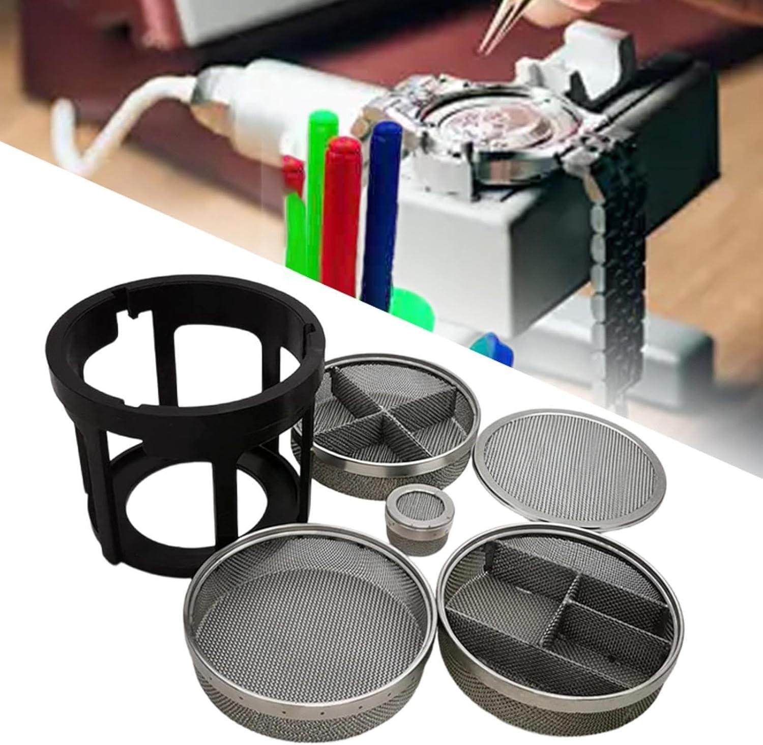 Watch Cleaner Mesh Baskets Set Professional Practical Accessory Durability