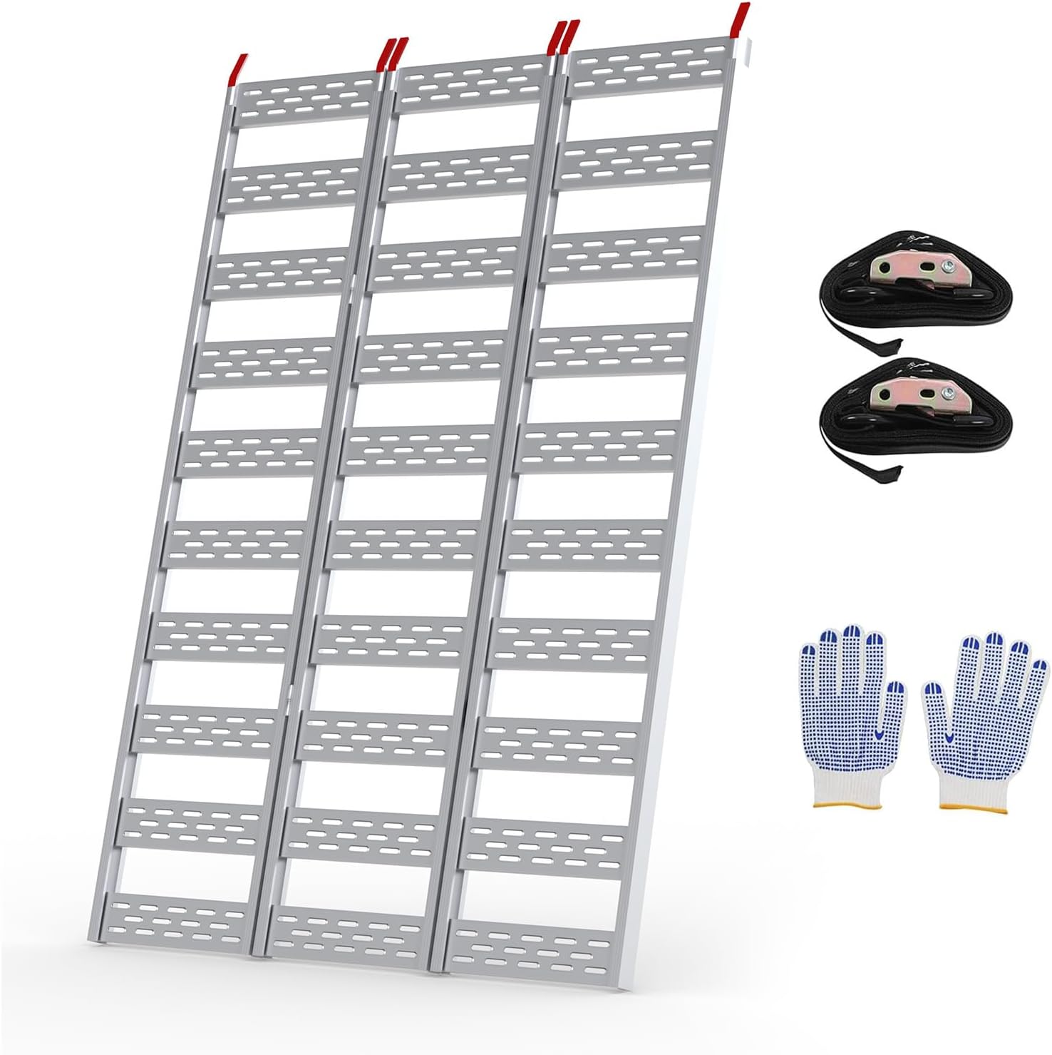 Ramps for Pickup Trucks, GarveeTech Aluminum ATV Ramps 1500 LBS Capacity, Tri-Fold Motorcycle Powersports Loading Ramps with Load Straps for Motorcycles, ATV/UTV, Lawn Mowers, Tractors, 76″ L x 50″ W Ramps for Pickup Trucks, GarveeTech Aluminum ATV Ramps 1500 LBS Capacity, Tri-Fold Motorcycle Powersports Loading Ramps with Load Straps for Motorcycles, ATV/UTV, Lawn Mowers, Tractors, 76″ L x 50″ W