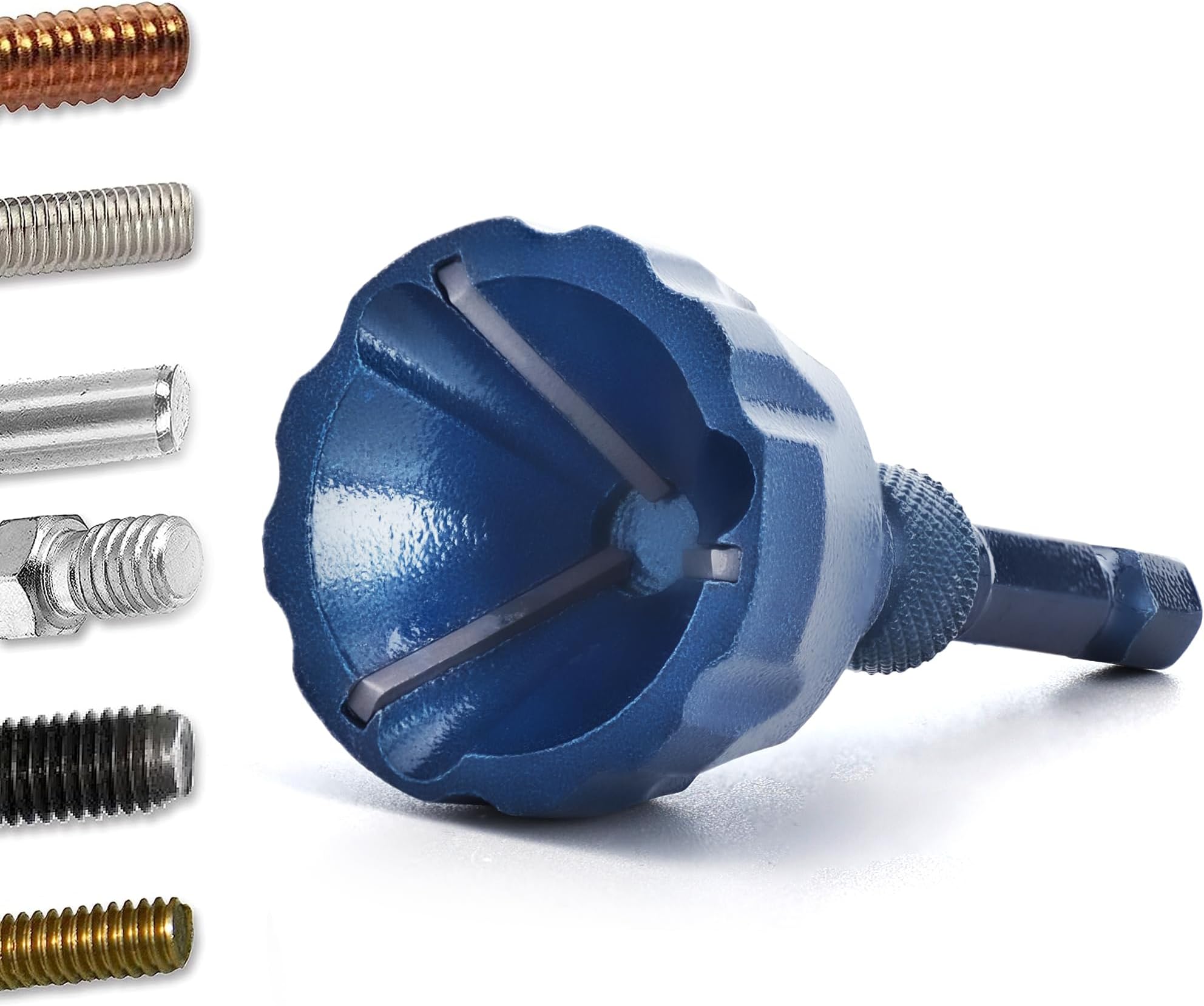 Deburring External Chamfer Tool, YG8 Carbide Blade, Deburring Drill Bit, Remove Burr Tools with Quick Release Shank, Repair Tools for Damaged Bolts Fits for 1/8"- 3/4" (3mm-19mm)